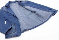 Denim Jacket Women's Slim Fit Suit Collar Outerwear