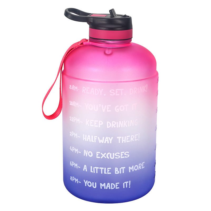 QuiFit Gallon Water Bottle with Straw Clear Plastic Drinking Bottles