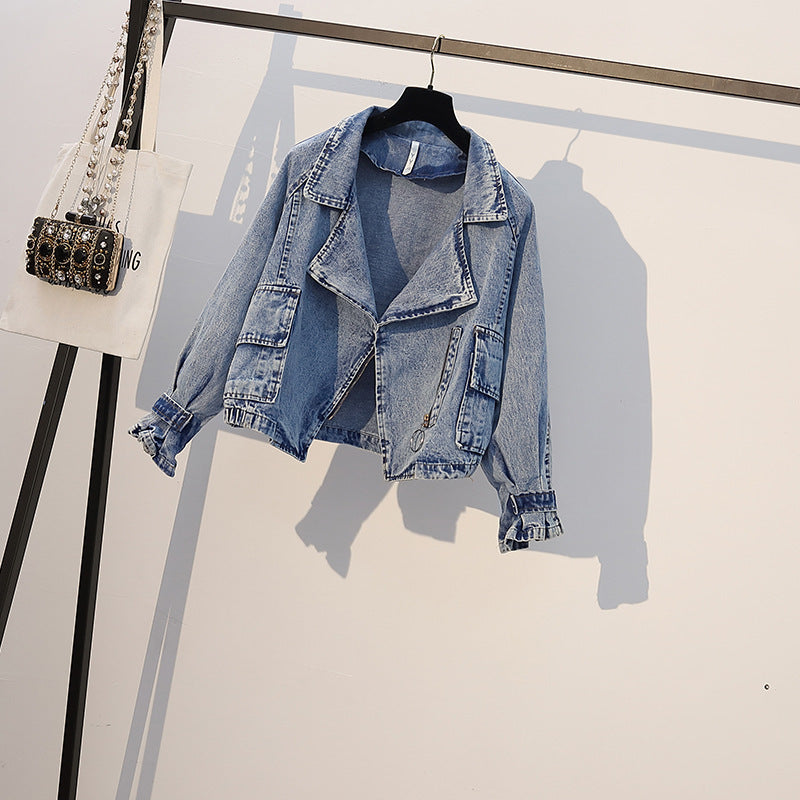 Denim jacket knitted dress