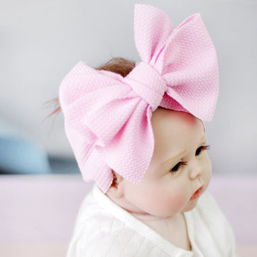 New-born baby's solid-colored bow headband AMI Cart