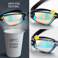 Clear Comfortable Swimming Goggles UV- Anti-Fog Swim Glasses Mirror & Kids