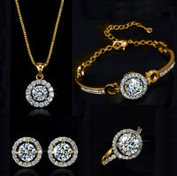 women's jewelry set includes earrings and a collar made from alloy