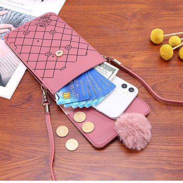 Contrast Vertical Touch Screen Phone Bag Women's Crossbody AMI Cart
