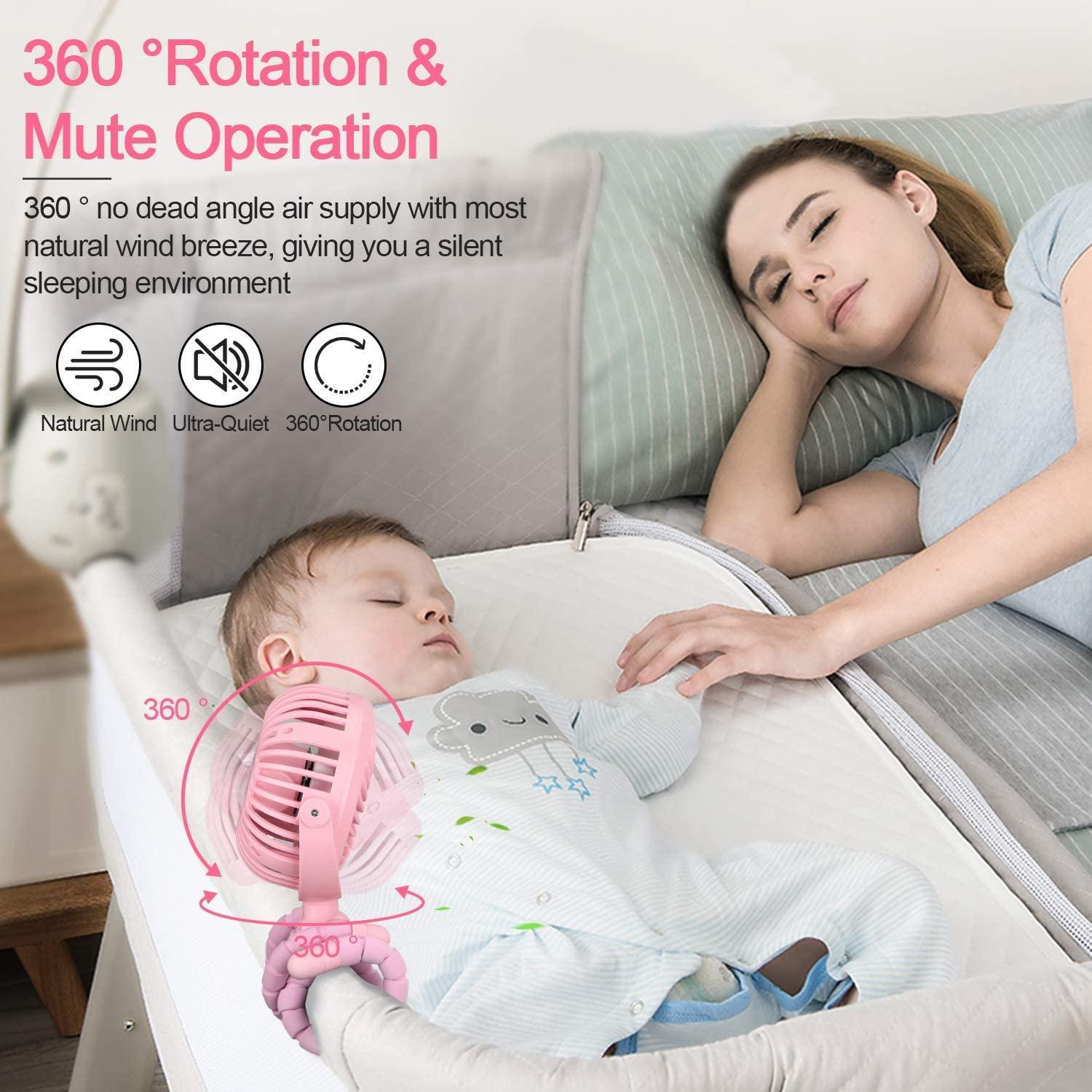 Stroller Fan Personal Portable Desk Handheld Baby