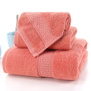 Long-staple Cotton Three-piece Set Towels Square Scarf