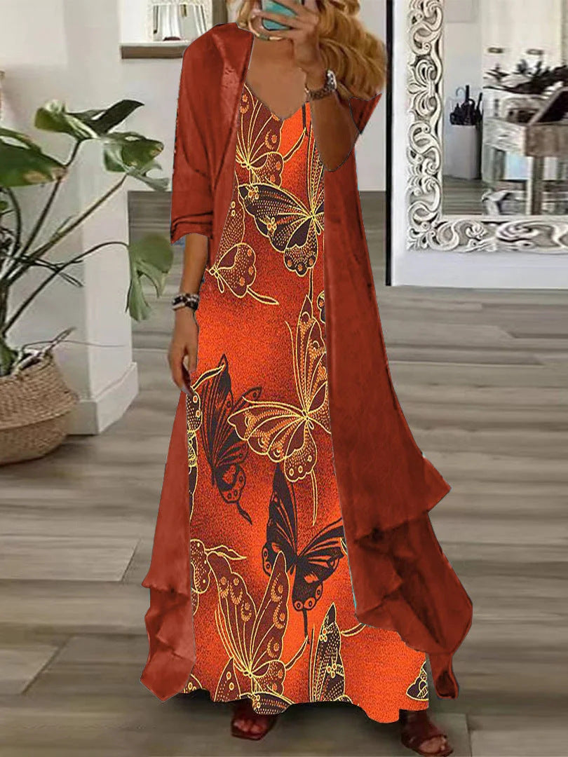 European And American Vacation Spaghetti Straps Long Skirt Indian Style