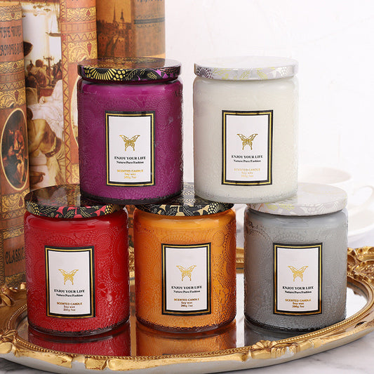 Embossed Glass Fragrance Handmade Gift Aromatherapy
