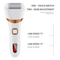 Electric rechargeable foot grinding artifact