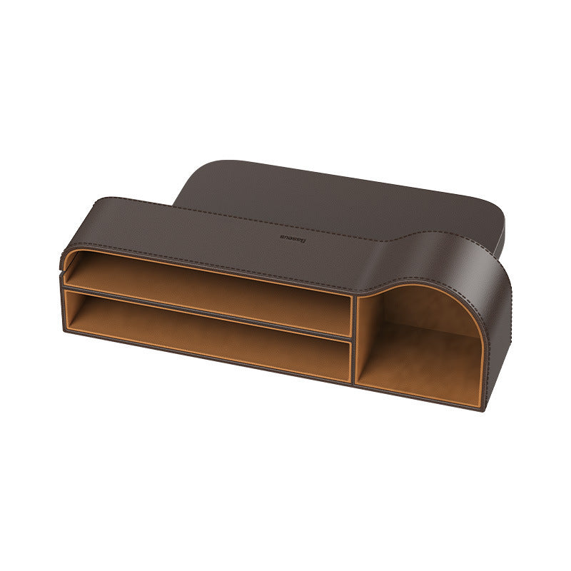 Seat gap storage box for cars