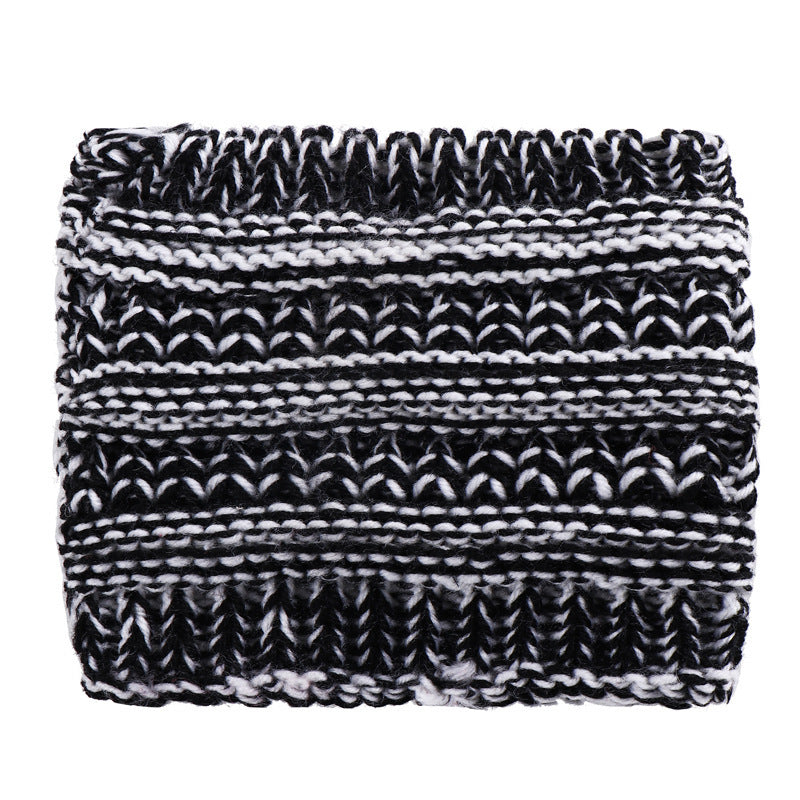 Women Head Wrap Ponytail Beanies Hat Winter Warm Ear Warmer