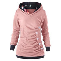 Casual fashion solid color pullover hoodie