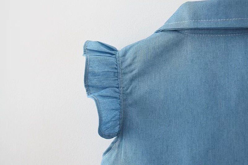 Fashion Girls Dress Streamer Denim
