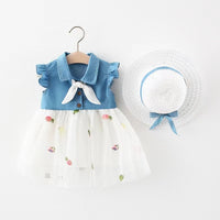 Fashion Girls Dress Streamer Denim