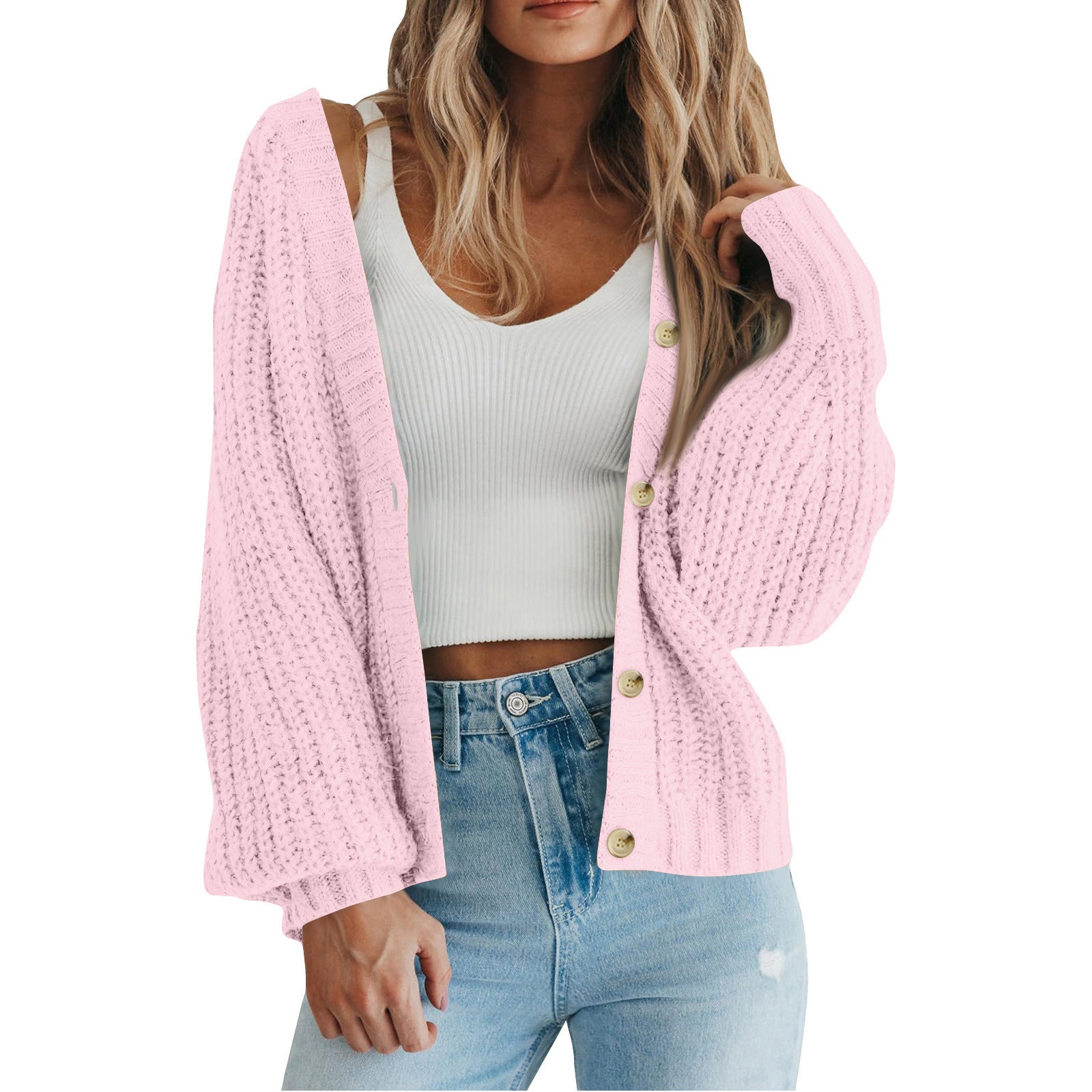 Loose Knitted Coat Women's Clothing