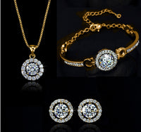 women's jewelry set includes earrings and a collar made from alloy
