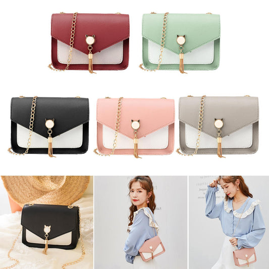 Small Messenger Bag New Sweet And Cute Cat Tassel Decoration