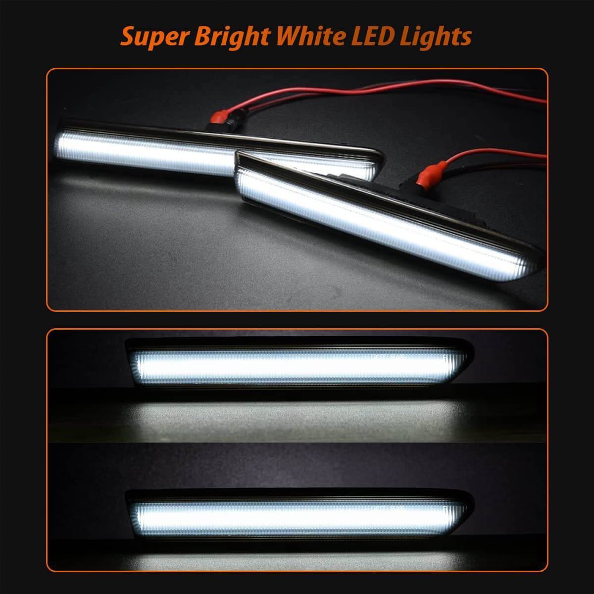 LED Front Rear Fender Side Marker Lights For 2004-2008