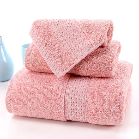 Long-staple Cotton Three-piece Set Towels Square Scarf
