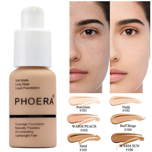 Press Type Oil Control Natural Color Matte Concealer Foundation Cream