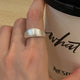 Frosted Brushed Wide Surface Simple Bracelet Ring Ins Cold Style