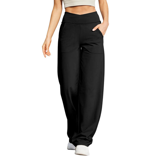 V Waist Cross With Pocket Fitness Sports Yoga Casual Pants