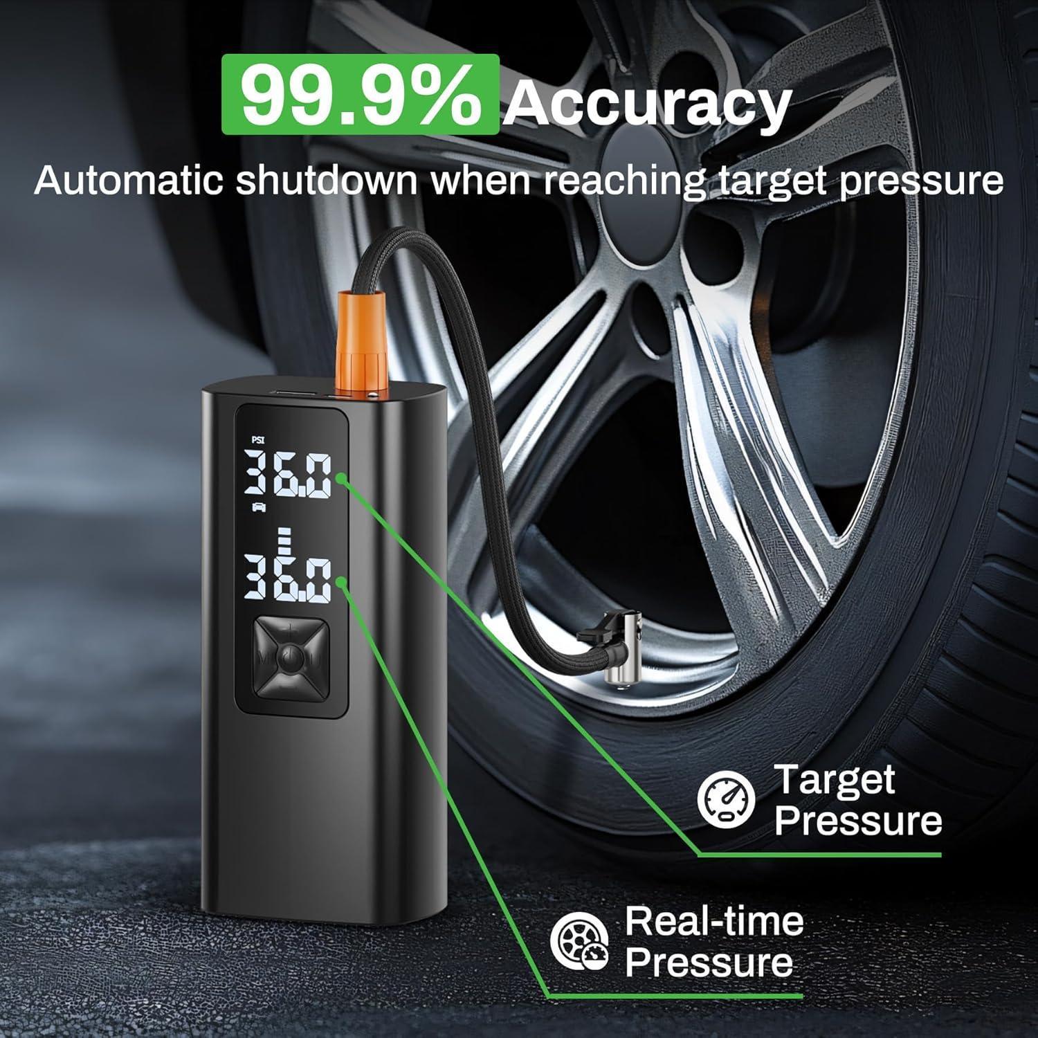Portable Car Air Pump, Car Tire Automatic Air Pump.