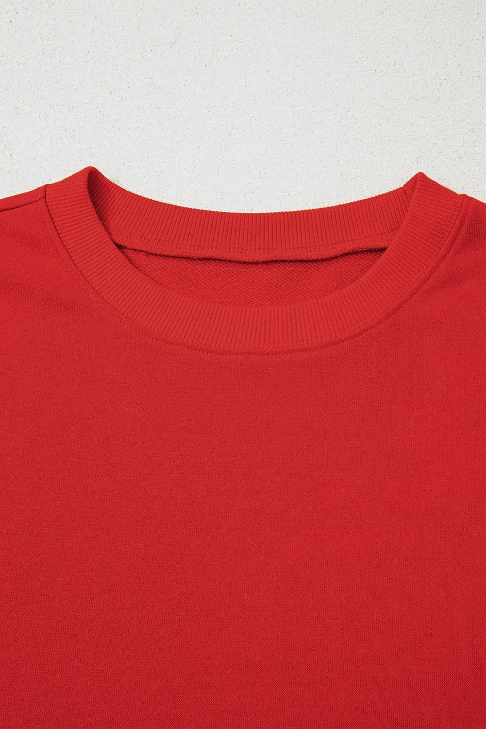Fiery Red Varsity Striped Detail Drop Shoulder Oversized Sweatshirt