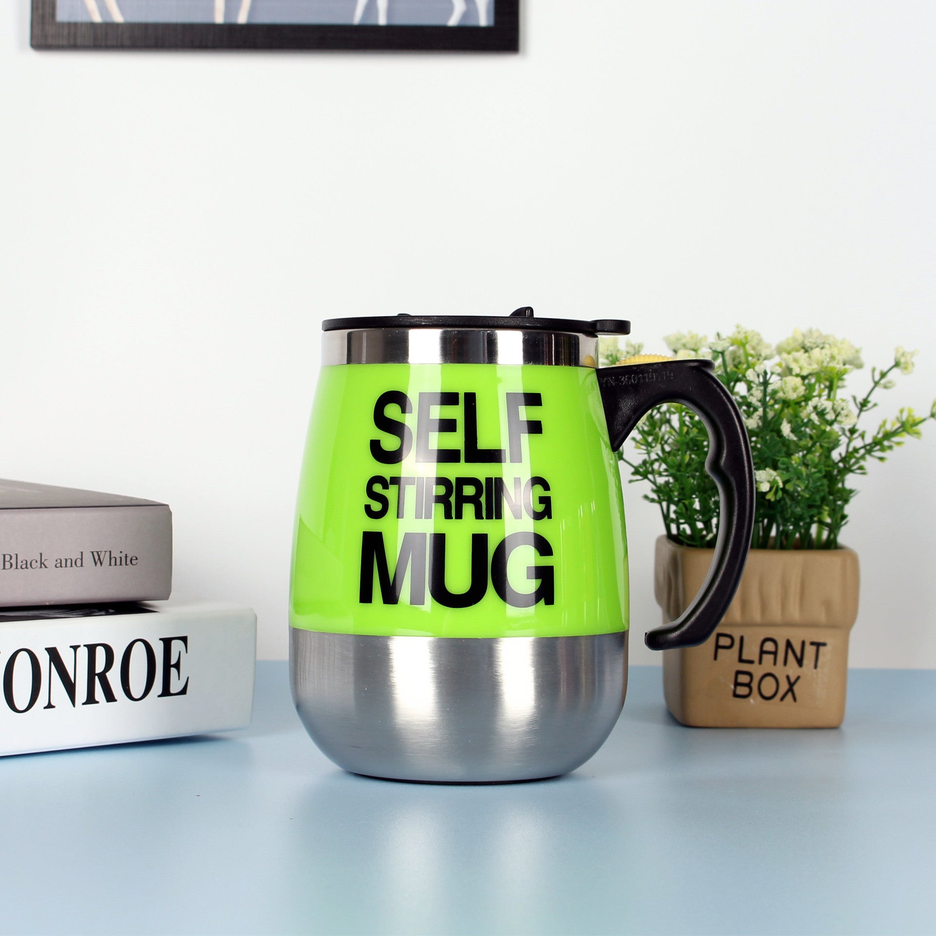 Electric Self Stirring Coffee Mug Cup Stainless Steel Automatic