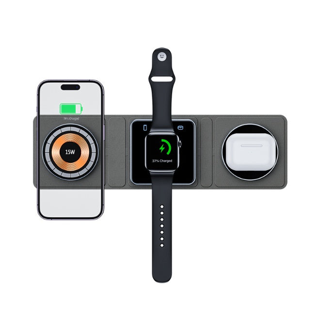 3 IN 1 Magnetic Folding Wireless Charger Station For I Phone
