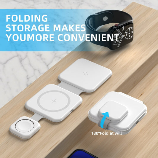 3 In 1 Magnetic Foldable Wireless Charger Charging Station Multi-device