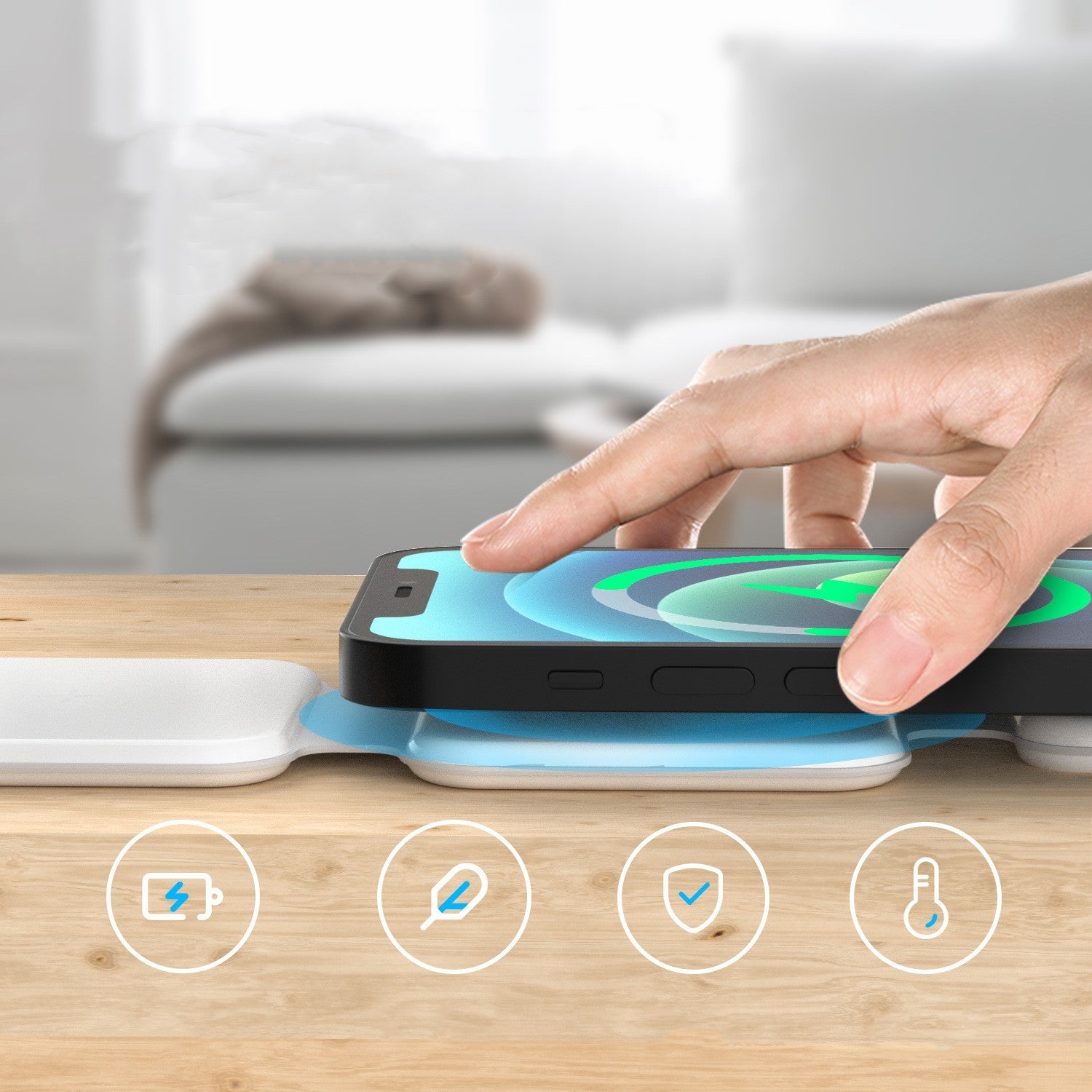 3 In 1 Magnetic Foldable Wireless Charger Charging Station Multi-device