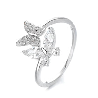 925 Sterling Silver Butterfly Ring For Women Niche Design Index Finger