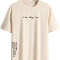 Retro Casual Loose Men's Letter T-shirt