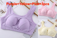 Plus Size Women Bra Ladies Cotton Quake-Proof Underwear Sleep