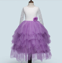 Children's Skirt Lace Long-sleeved Girls