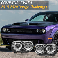 Headlights Assembly Fit For 2015 2016 2017 2018 2019 2020 Dodge Challenger,