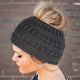Women Head Wrap Ponytail Beanies Hat Winter Warm Ear Warmer