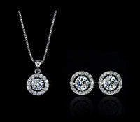 women's jewelry set includes earrings and a collar made from alloy
