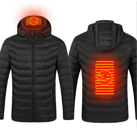 New Heated Jacket Coat USB Electric Jacket Cotton Coat Heater Thermal Clothing Heating Vest Men's Clothes Winter AMI Cart