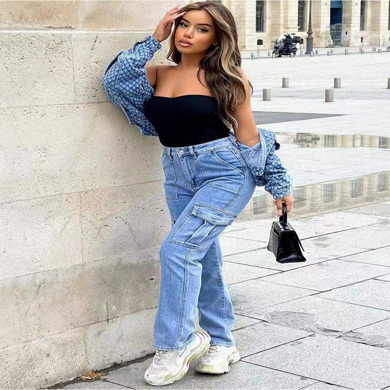 Women Autumn And Winter New Hot Selling Multi-pocket Denim