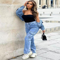 Women Autumn And Winter New Hot Selling Multi-pocket Denim
