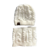 Autumn Winter Women's Hat Caps Knitted Warm ring Scarf
