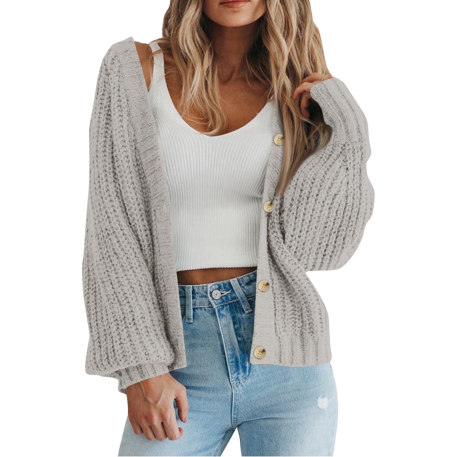 Loose Knitted Coat Women's Clothing