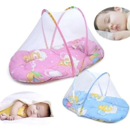 Fold-able Baby Kids Infant Bed Dot Zipper Mosquito Net Tent