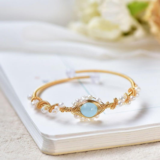 Pearl Bracelets For Women Gold Plating Pearl Bracelet Gold Wire