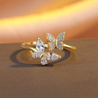 925 Sterling Silver Butterfly Ring For Women Niche Design Index Finger