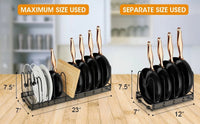 Expandable Pot Lid Organizer, Pots And Pans Lid Rack,