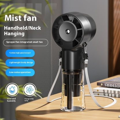 Mini Fan Multifunctional Halter Usb Hand-held Spray Fan