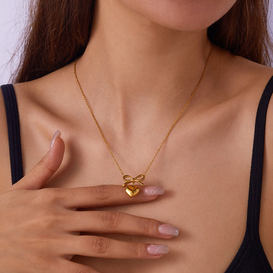 Stainless Steel New Fashion Fine Waterproof Jewelry Love Heart