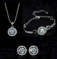 women's jewelry set includes earrings and a collar made from alloy